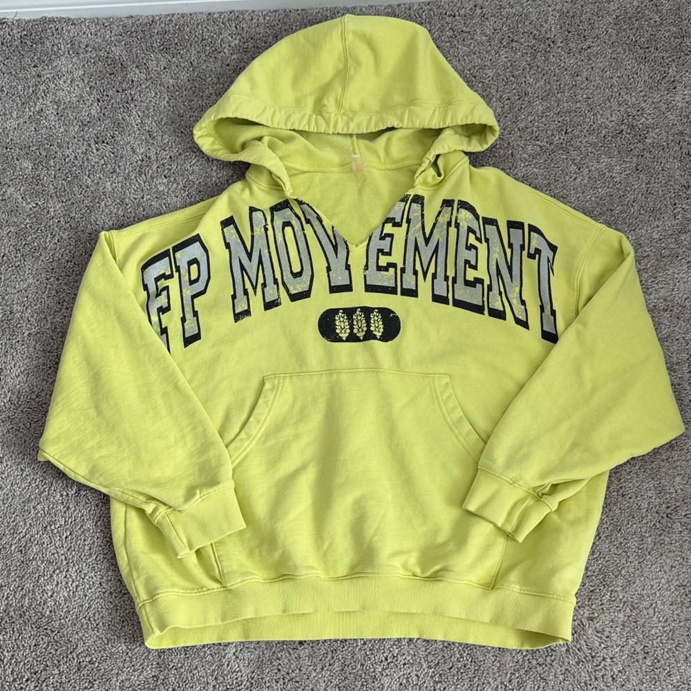 FP Movement by Free People Neon Yellow Sweater Hoodie - Picture 2 of 6